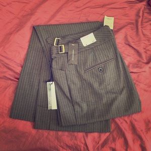 NEW Express EDITOR Pant (Pink Pinstripe) Size 4